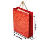 Vibrant Red & Gold Foiling Mandala Gift Bag