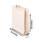 Elegant White & Gold Geometric Patterned Gift Bag
