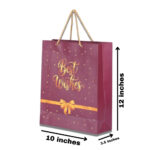 Premium 250 GSM “Best Wishes” Gift Bag – 10 x 12 x 3.5 Inches