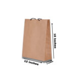 Premium 120 GSM Prime Virgin Kraft Paper Bags - Eco-Friendly & Durable (12x16x5)