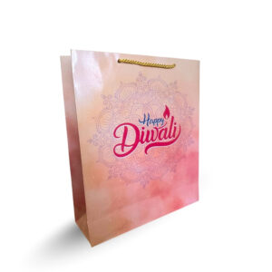 Happy Diwali Premium Paper Gift Bag 10 × 12 × 3.5