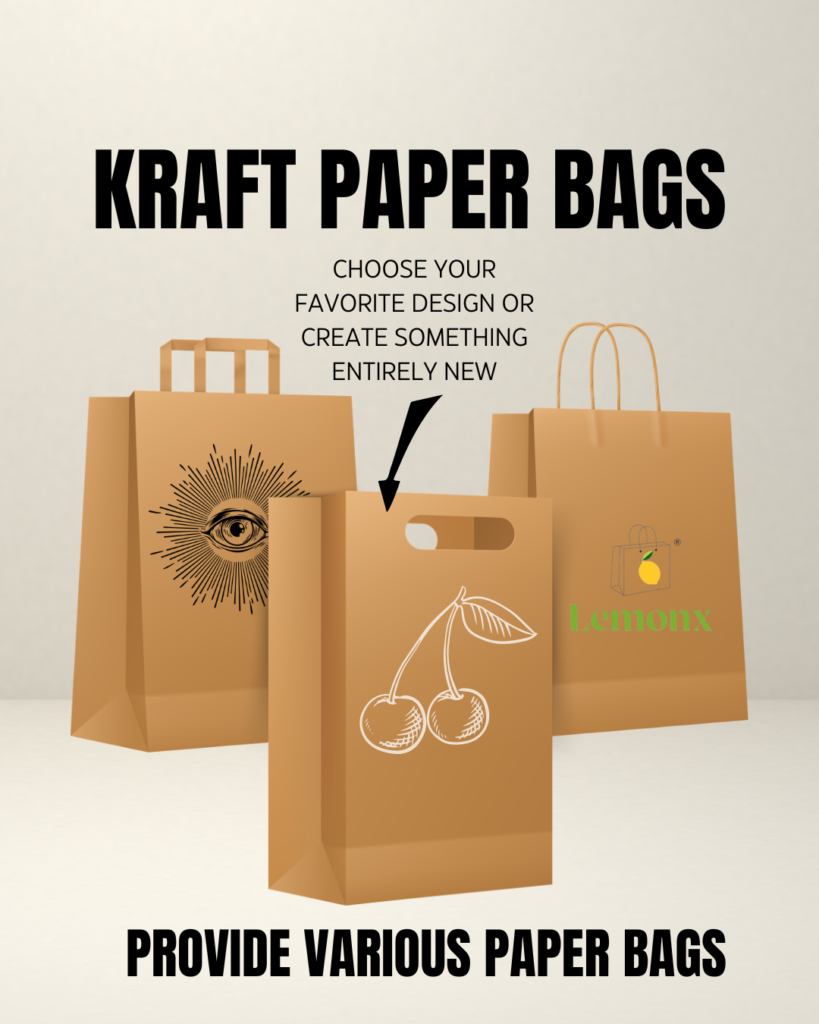 gift paper bags - stylish custom printed bags by Lemonx