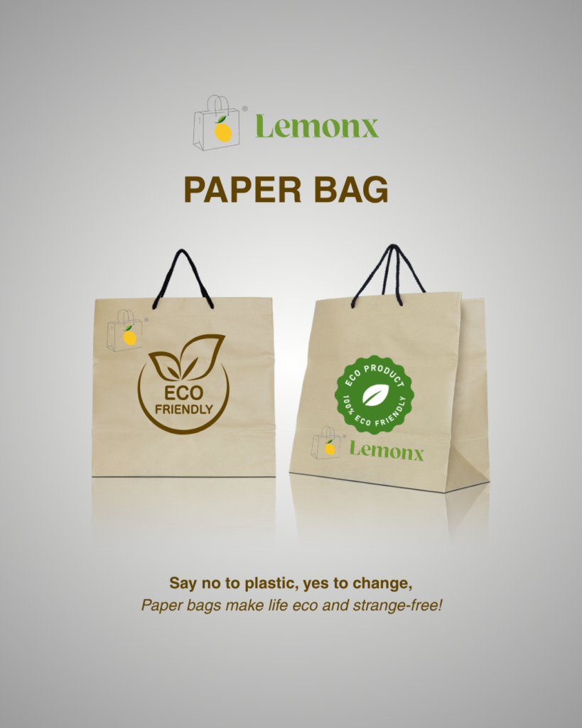 paper bag manufacturer in India - custom printed bags by Lemonx