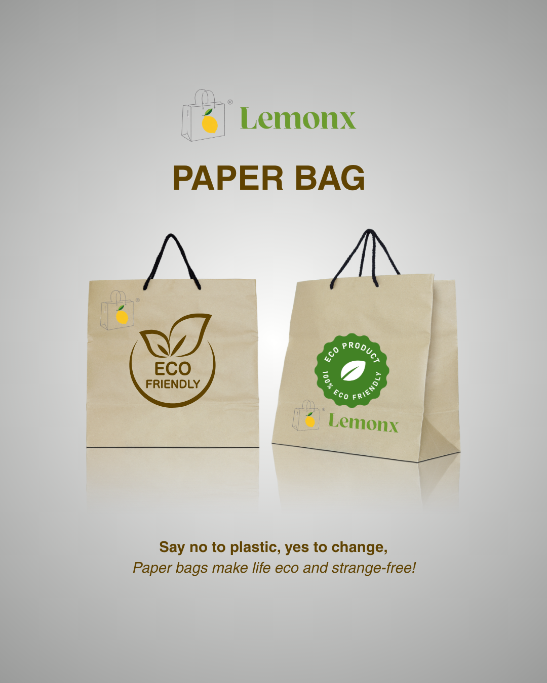 paper bag manufacturer in India - custom printed bags by Lemonx