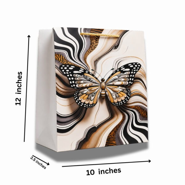 Premium Butterfly Art Paper Gift Bag 10x12x3.5(10 × 12 × 3.5 Inch)