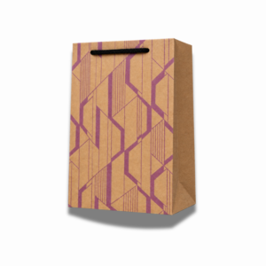 Premium Geometric Printed Kraft Paper Gift Bag