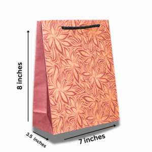 Premium Pink Floral Printed Paper Gift Bag