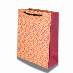 Premium Maroon Geometric Printed Paper Gift Bag